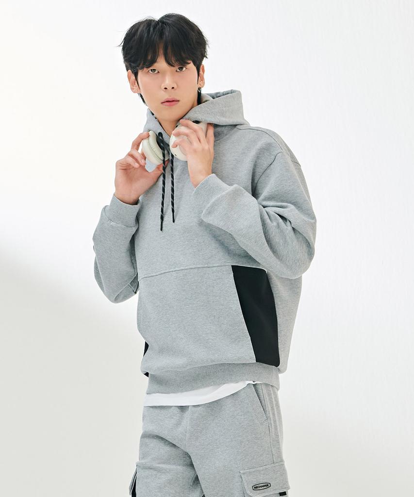 Men'S Color Block Hoodie-Dark5113B0B