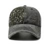 Leopard Print Stitching Baseball Cap Unisex Vintage Embroidered Peaked Cap Outdoor Couple Sun Hat
