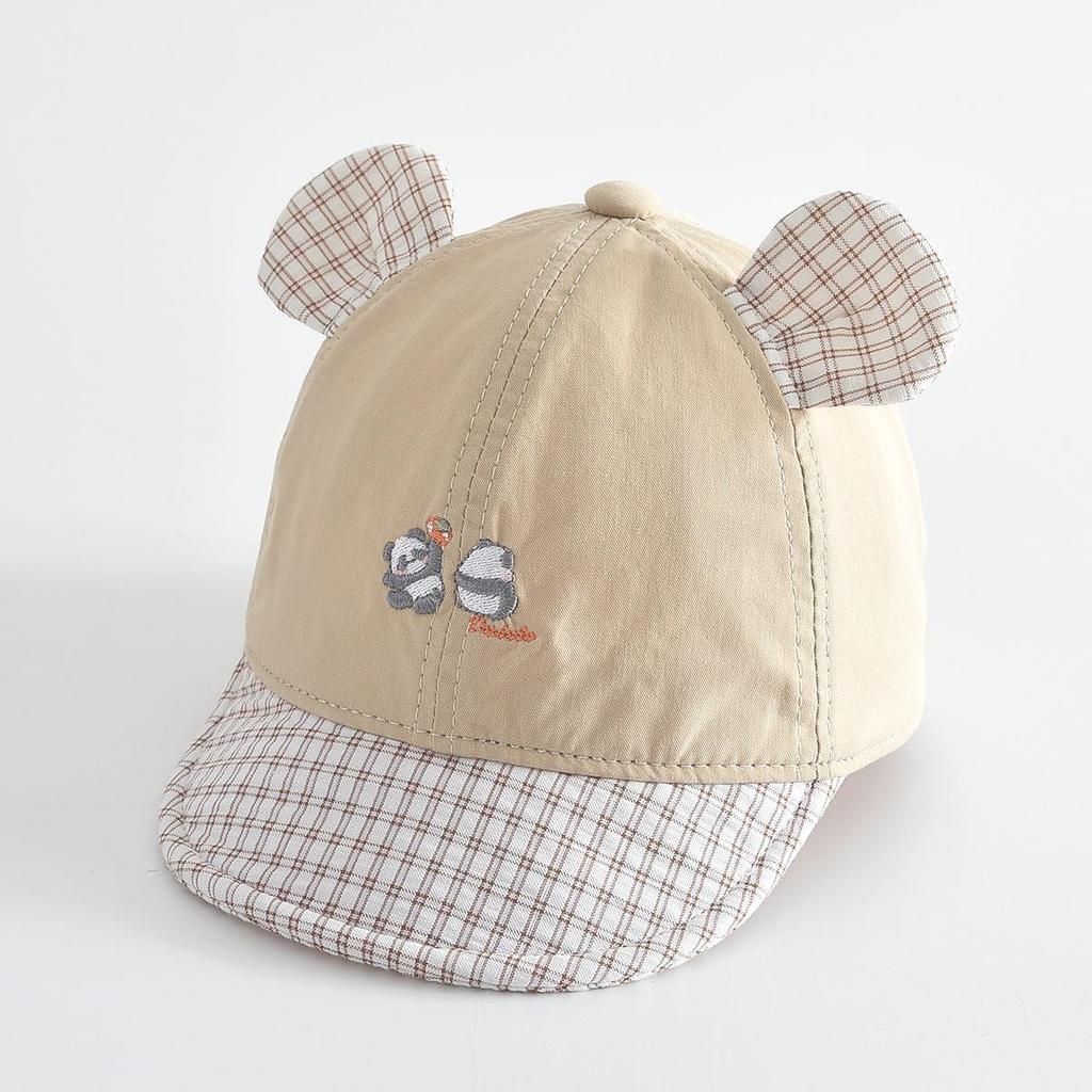 Kids' Cotton Baseball Cap with Bear Ears - Windproof and Sunproof