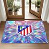 Atletico Madrid Design Crystal Velvet Rug Soft Decorative Mat for Bedroom Entrance
