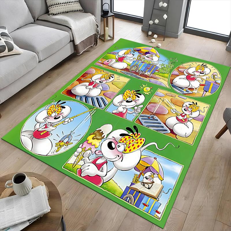 1pc Rabbit Adventure Carpet for Playroom Bedroom Living Room Sofa Home Decor,kids Game Area Rug Non-slip Floor Mat Y72346