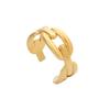 Women's Hollowed-out Non-fading Open Ring Women's Niche Design Simple Stainless Steel Plain Ring Couple Ring