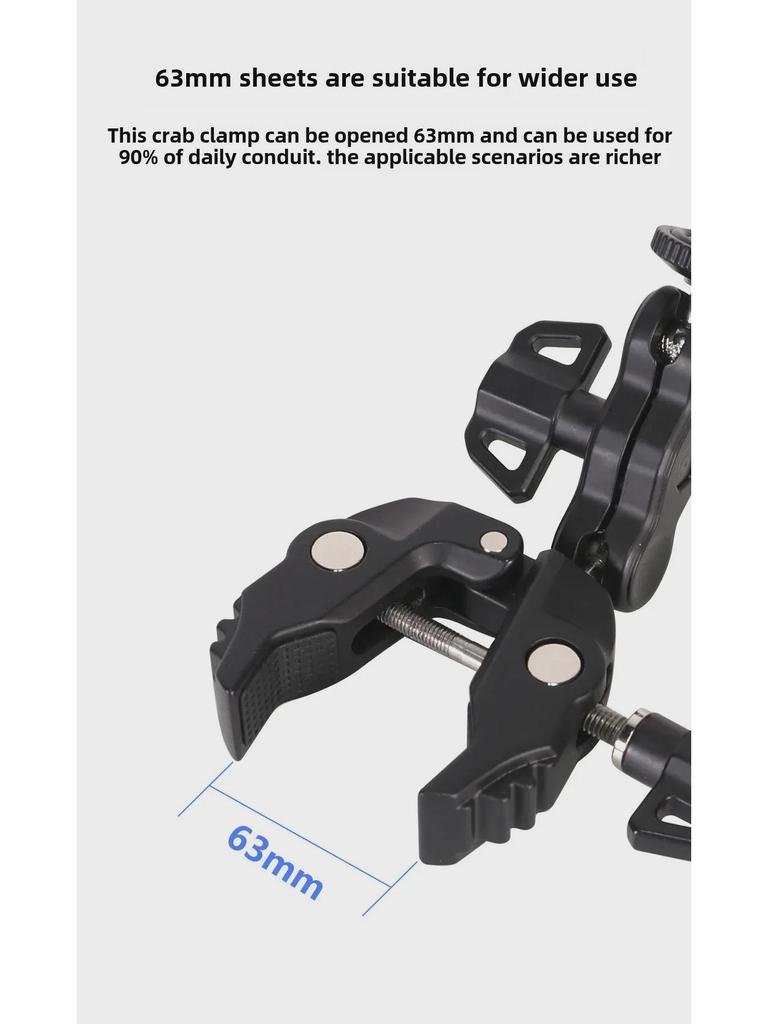 Wielofunkcyjny zacisk kraba ze stopu aluminium do bezpiecznego mocowania metalu i monitora