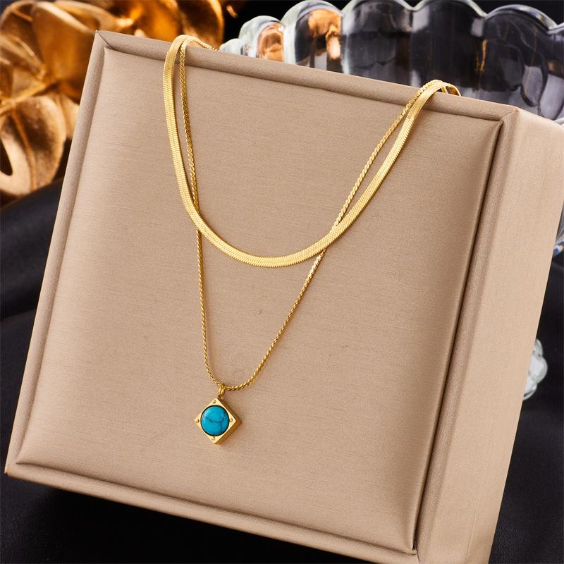 DIEYURO 316L Stainless Steel Gold Heart Pearl Pendant Necklace For Women Punk Street Rustproof Neck Jewelry Party Gift