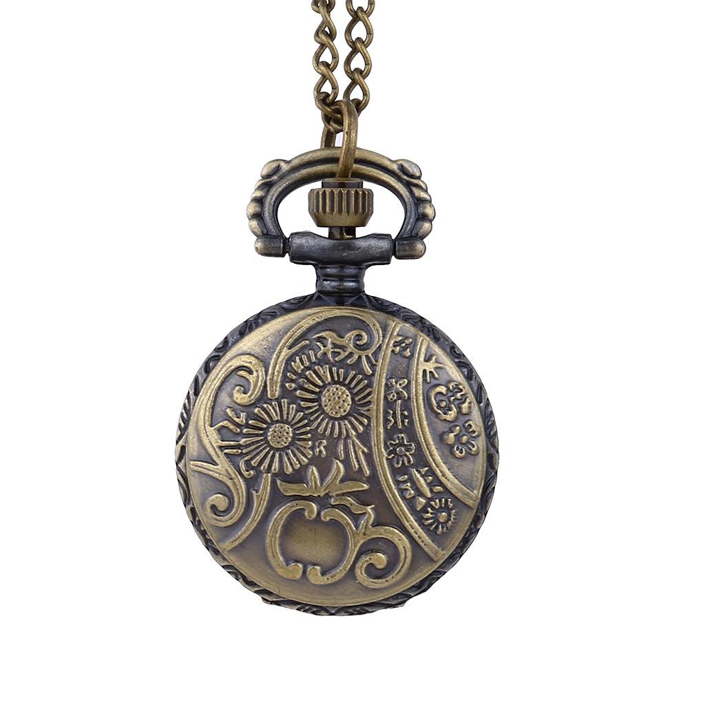 Men and Women Couple Pocket Watch Retro Quartz Hanging Table Commemorative Table