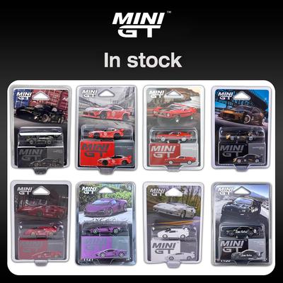 MINIGT In Stock 1:64 Hang Card Porsche McLaren Lamborghini BMW  Diecast Car Model Collection Toys
