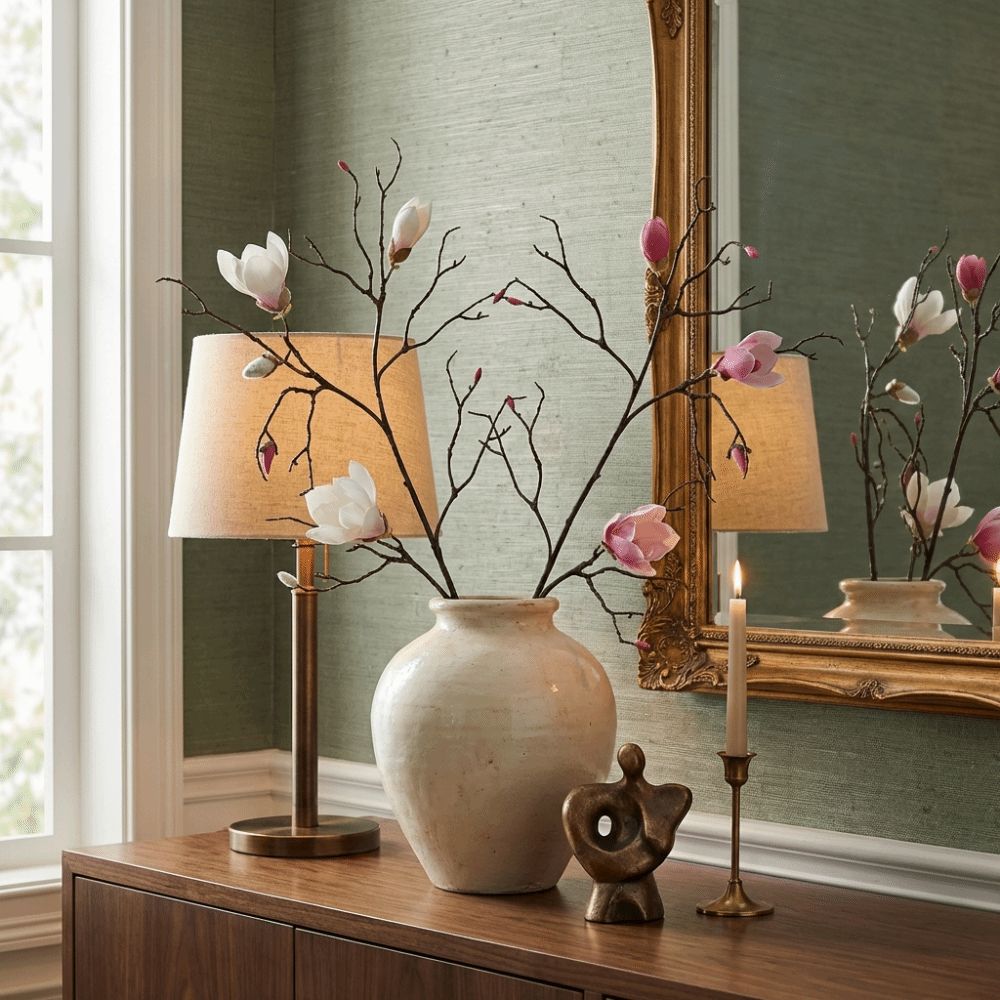 Real Touch Simulation Big Magnolia Large Artificial Orchid Fake Silk Flower Table Decoration