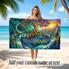 Sunset Landscape Theme Beach Towel Personalized Custom Name & Text Soft Quick Dry Beach Towel for Swimming Travel