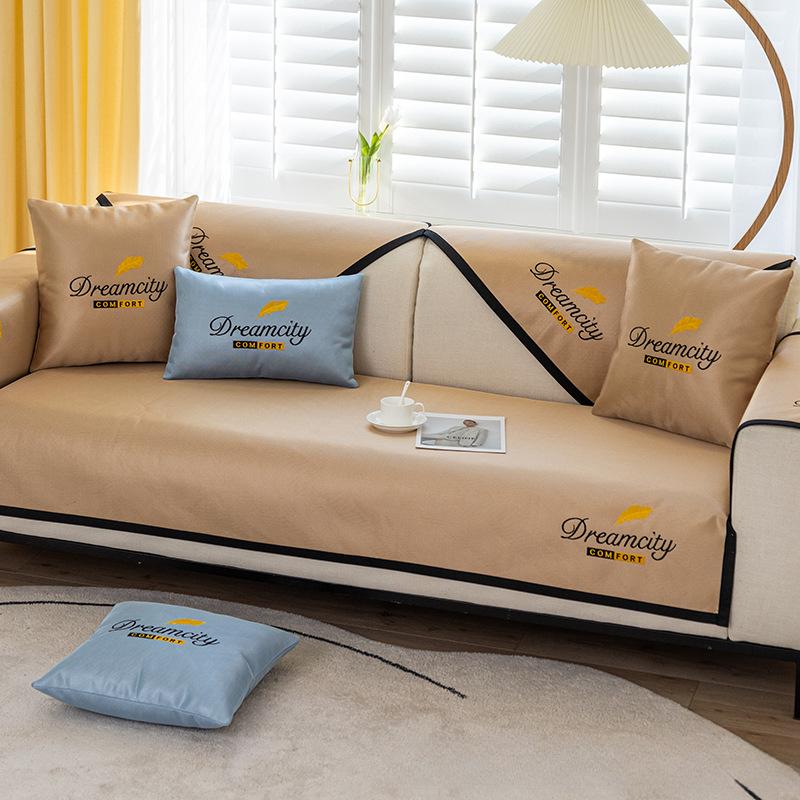 

Подушка для дивана, летний моющийся нескользящий коврик, подушка для четырех сезонов, универсальный доступный роскошный стильный кожаный чехол для дивана 70*70