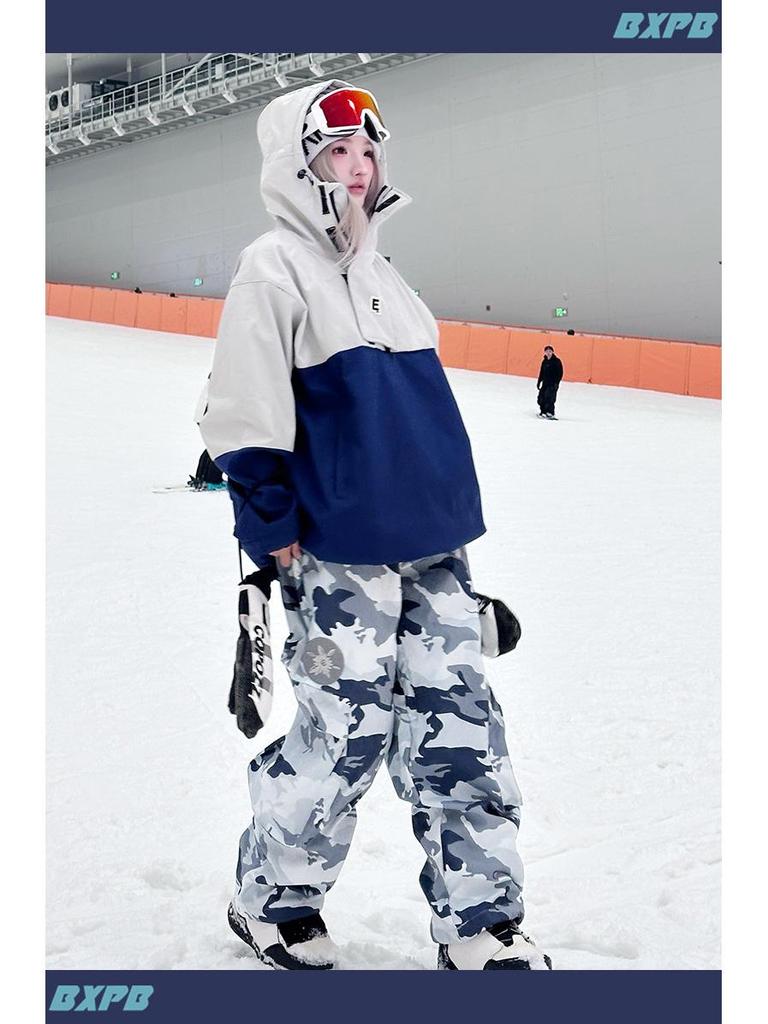 Verbessertes wasserdichtes Skianzug-Set mit warmem Hoodie und Hose für Damen und Herren