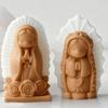 Elegant Praying Girl Silicone Mould for Effortlessly Candle and Soap Creation Decorative Home Accent