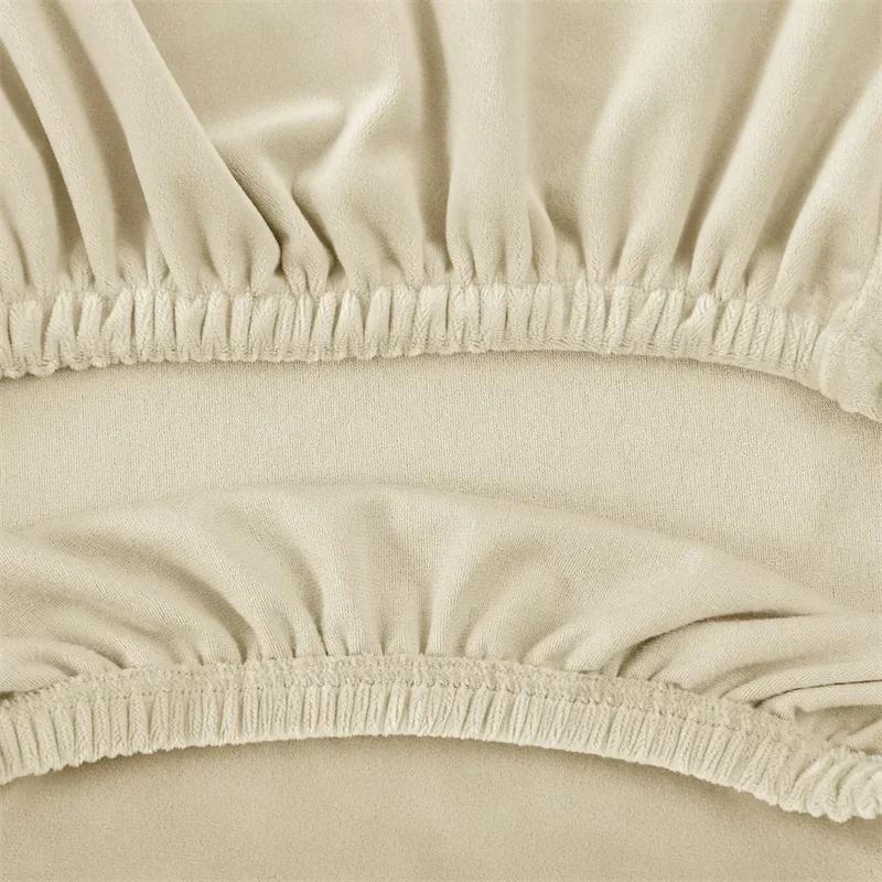 Soft Velvet Dining Armchair Covers Spandex High Back Chair Slipcover Elastic Seat Protector for Home Office Computer Hotel 1PC