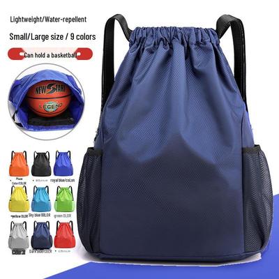 Borsa a coulisse pieghevole unisex per studenti: Pallacanestro, Calcio, Allenamento - Logo Stampato Disponibile