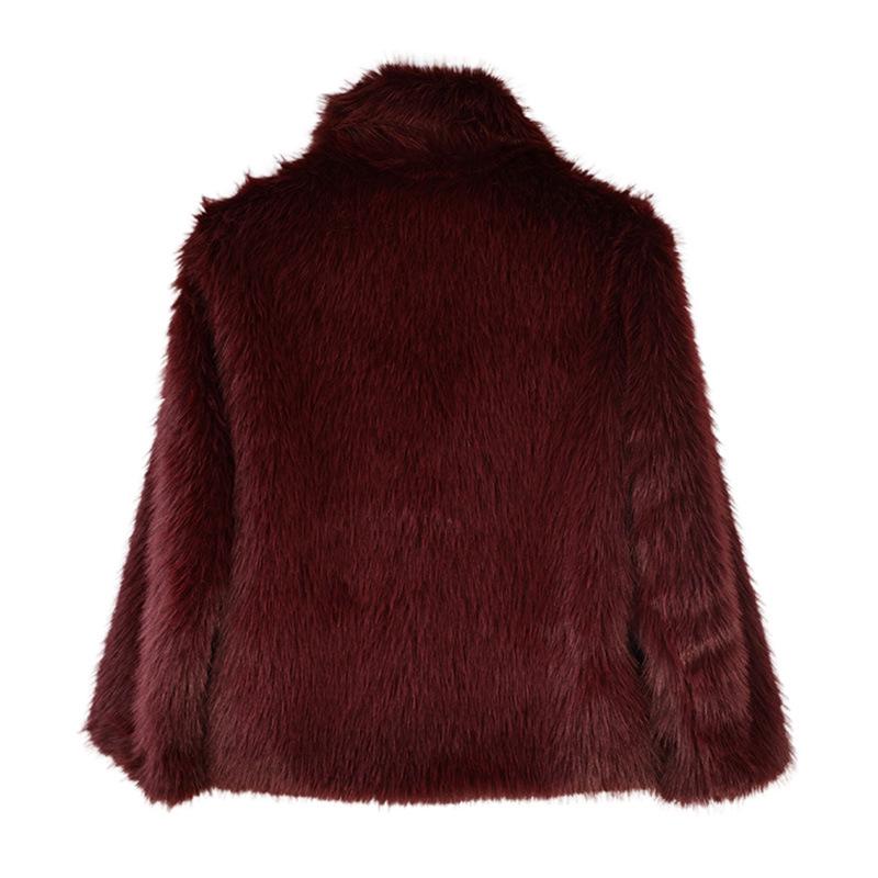 2024 European & American Women's Faux Fox Fur Long Sleeve Coat - Elegant, Fashionable Autumn/Winter Outerwear