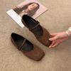 Soft-soled French flat-soled Mary Jane shoes 2024 spring new retro square head shallow mouth single shoes with skirt evening shoes