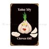 Funny Garlic Lovers Metal Sign Designing Vintage Vintage Customize Party Tin Sign Poster