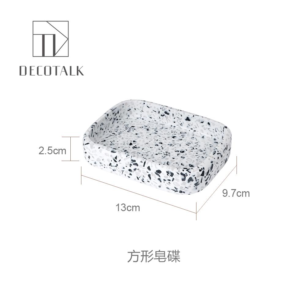 

1pc Terrazzo Bathroom Toiletries Toothbrush Cup Soap Dish Lotion Bottle Storage Tray Toothbrush Holder Bathroom Accessories