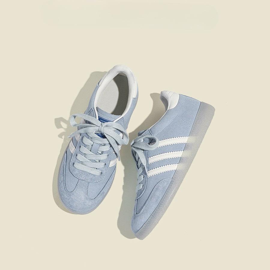 Korean version of baby blue casual women's shoes 2025 autumn new flat-bottomed German training shoes women's retro Forrest Gump shoes sports board s