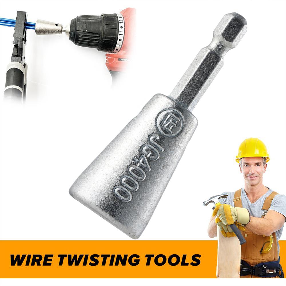 Wire Twisting Tools 6mm Hexagonal Handle Electrician Quickly Twister 1.5-6 Square 2-6 Way Twister Wire for Power Drill Drivers