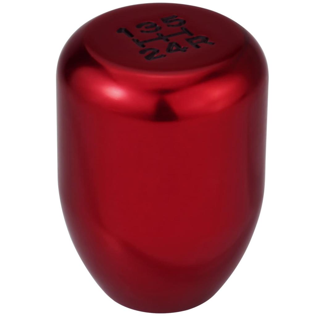 Arenbel 5 Speed Automotive Alloy Shifter Knob Head Short Gear Lever Shift Handle Fit Most Manual Car Red