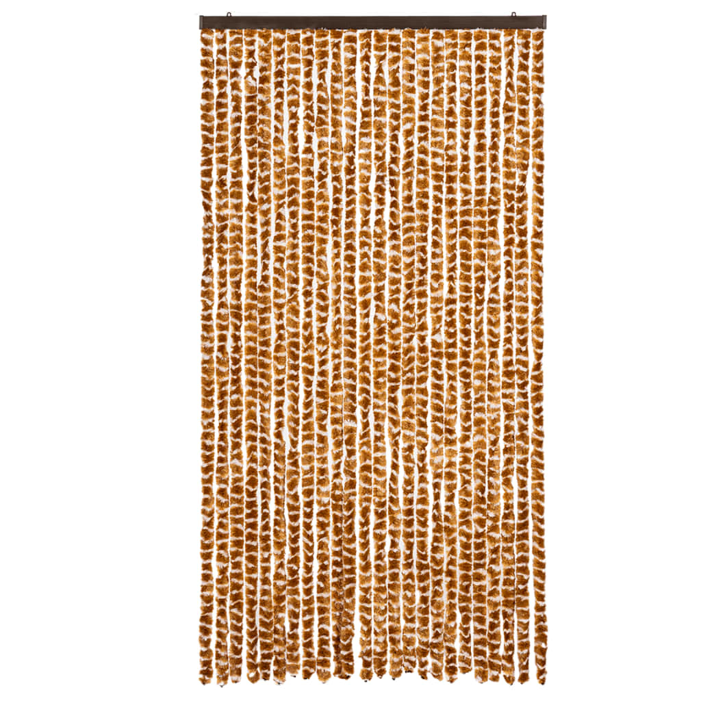 Vidaxl Insektenschutzvorhang, Ocker und Weiß, 100 x 230 cm, Chenille