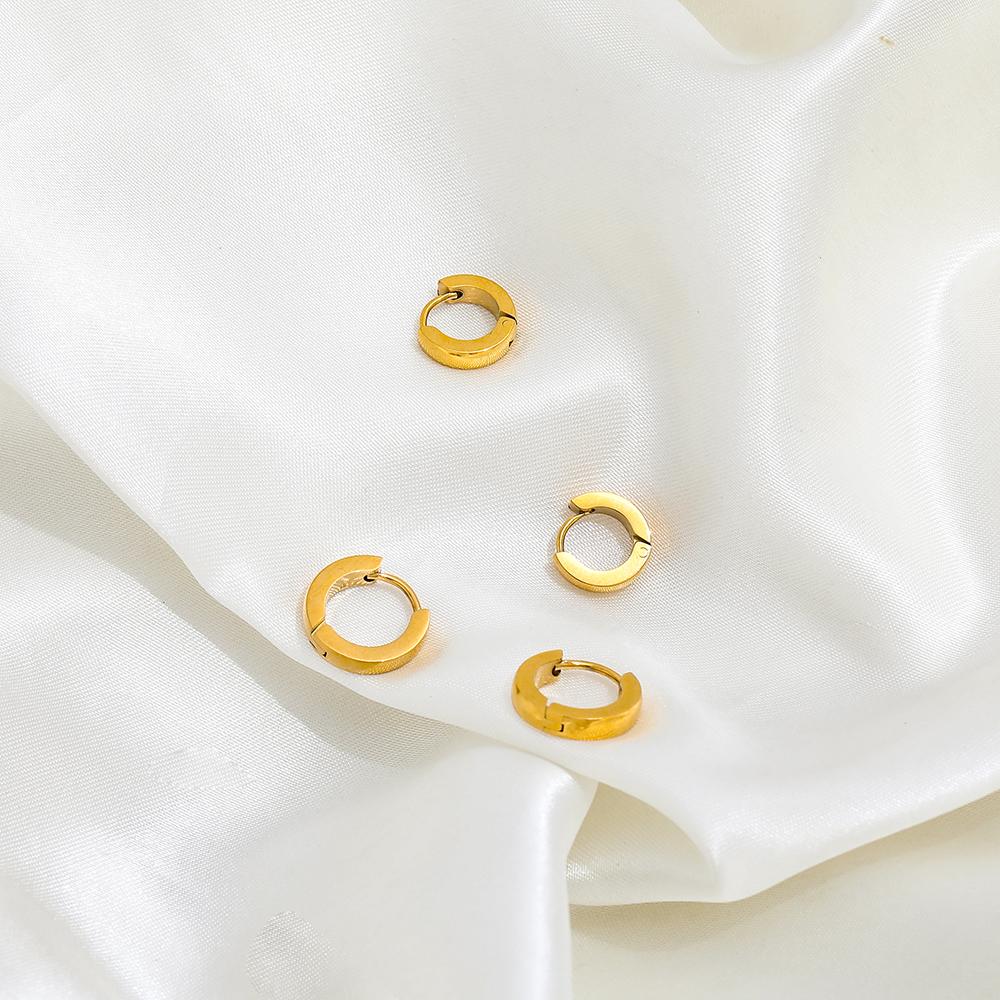 Fenny Statement Mini Simple Basic Hoop Earring Trend for Women No Fade Stainless Steel Ladies Jewelry