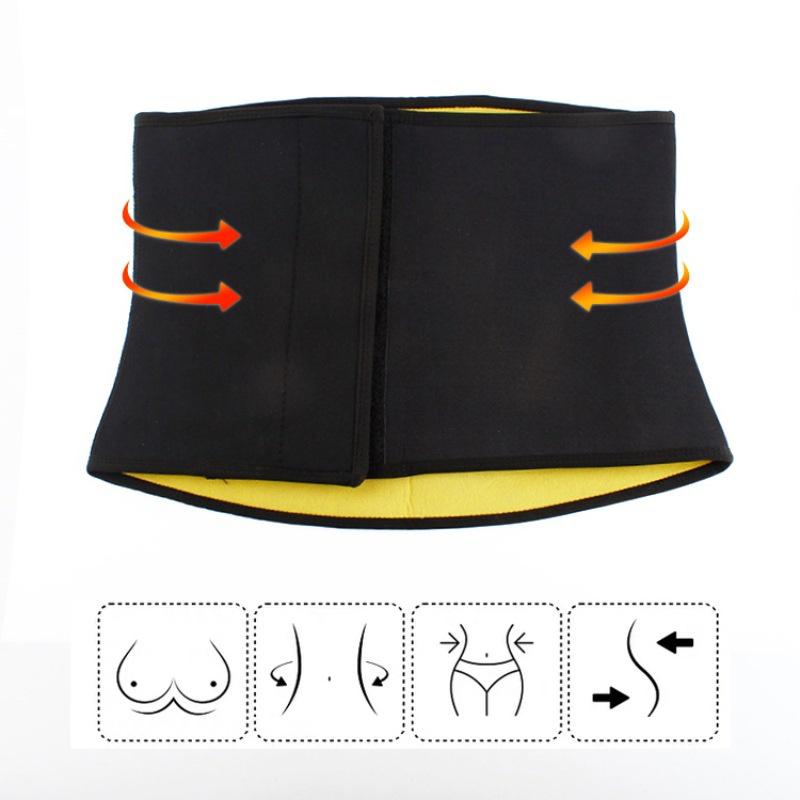 

1PC Plus Size Waist Trainer Body Shaper Tummy Slimming Belt Belly Fat Burning Belt 3XL чорний