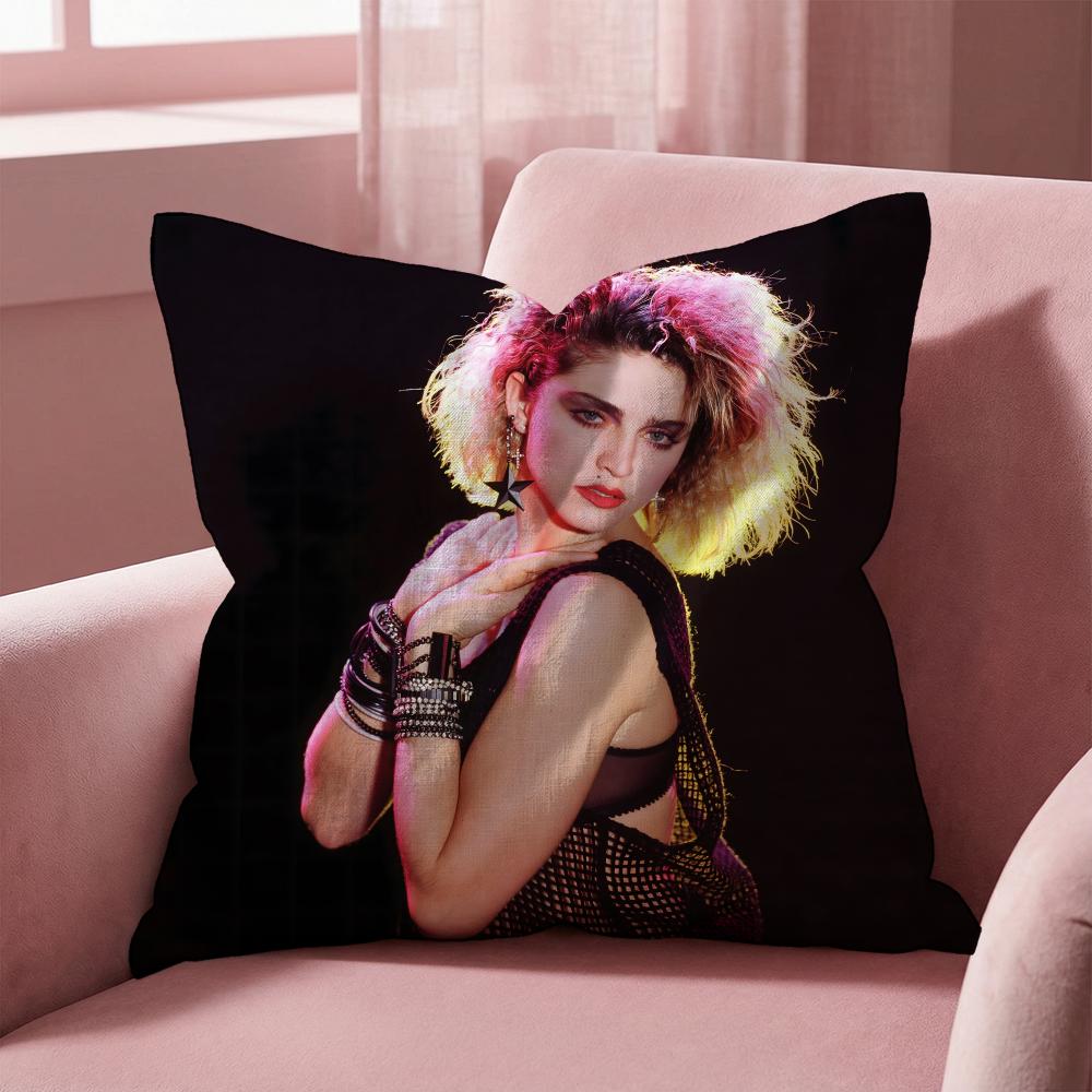 

M-Madonna SINGER Cushion Cover Multi-Scene Pillow Cover for Home & Car - Reversible, Soft & Durable for Daily Use 30cmx30cm