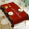 Christmas Rectangle Table Cloth for Dining Room Christmas Decoration Reusable Tablecloth for Xmas Holiday Party Table Decor