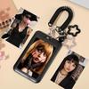 Colorful ID Card Holder Clear Acrylic Plastic Holder Cute Keychain Holder  ID Cards