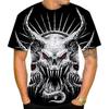 Summer  Devil Satan Print T-shirt 3D Men Short Sleeved Tee Shirt Fashion Harajuku Hip Hop Casual Unisex Streetwear