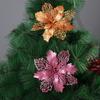 Glitter Artifical Fake Flowers Christmas Flowers Home Xmas Ornaments Christmas Tree Decorations