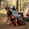 1pc GTA Theme Blanket - Digital Print, Polyester, Cozy for All Seasons, Perfect for Outdoor, and Travel