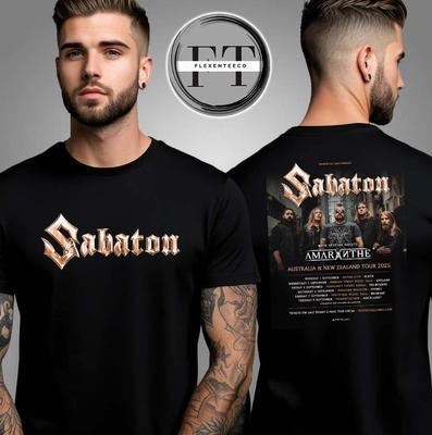 Sabaton Australie Nouvelle-Zélande Tournée Septembre 2025 Programme T-shirt Unisex T-shirt