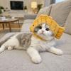 Pet Fruit Hat Cartoon Cat Shark Headgear Cute Adjustable Pet Cosplay Head Wear Fish Shape Warm Cat Decorative Hat Role Playing