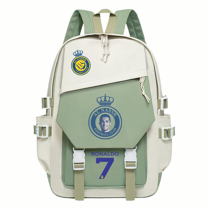 Football Player C Luo Peripheral Printing Trend Schoolbag Junior High School High School Students Large Capacity Spine Backpack