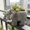 Resin cute elephant flower pot creative succulents potted outdoor garden gardening decorations