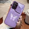 Gradient Diamond Butterfly For Samsung Galaxy Note 8 9 10 PRO 20 Ultra A01 02 03 Core 04E 4G 12 13 5G Tempering Glass Phone Case