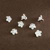 S999 Sterling Silver Flower Button Clasps for DIY Bracelets & Necklaces