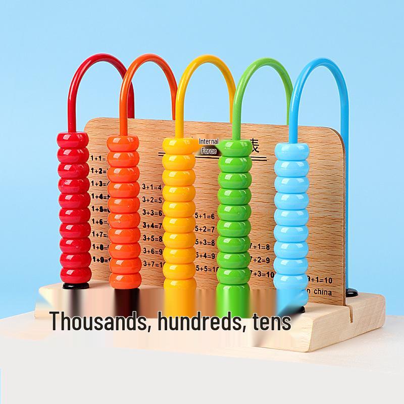 Wooden Abacus for Kids: Arithmetic Teaching Aid for Kindergarten and Primary Students