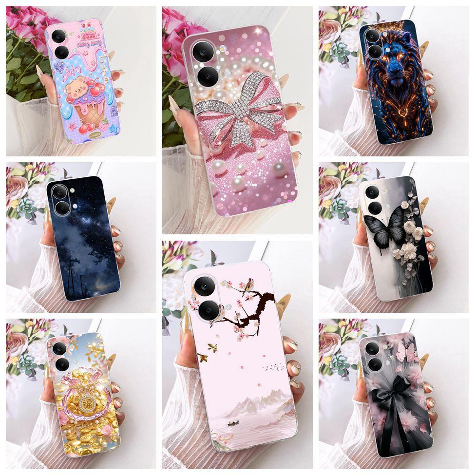 Case For Xiaomi Poco X8 Pro Max Cover Transparent Fashion Butterfly Cute Cat Cool Painted Soft Phone Casing 2602BPC18G