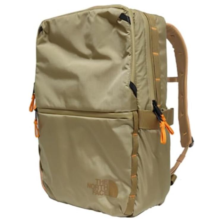 The North Face 26L Brand Logo Zipper Closure Backpack Unisex Backpack Khaki NF0A8AMK-LK5 Khaki
