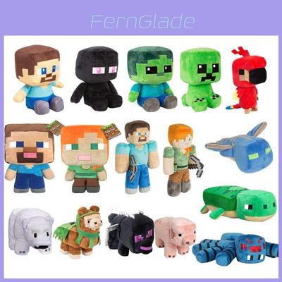 Minecraft měkká plyšová hračka zvíře plněná panenka pixelová dárek pro děti