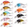 ABS 4.5cm Rocker Fat Minnow Artificial Hard Bait 4g Bionic Lure Plastic Mini Fish Bait with Hooks Saltwater Bass/Trout