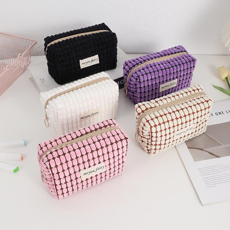 French Garden Makeup Bag With Polyester Material For Girls Travel And Storage