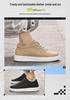 Autumn Plus Size Men's Height-Boosting Leather Sneakers (6CM) - Fashionable White Casual Shoes