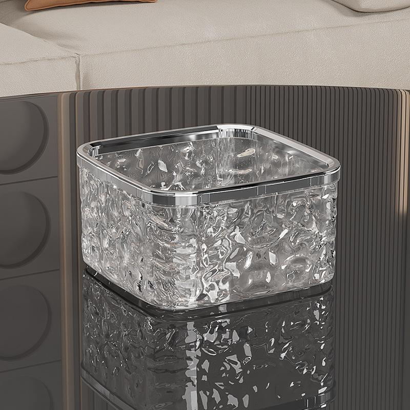 

1 шт. Органайзер для аксессуаров для волос Акриловый ящик для хранения Прозрачный органайзер для резинок для волос для повязок на голову Контейнер для капсул для стирки Настольный ящик для хранения No lid - short белый