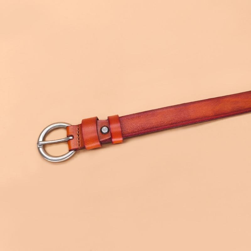 New Women's First-layer Belt Versatile Belt Women's Fine Decorative Fashion Pin Buckle Belt