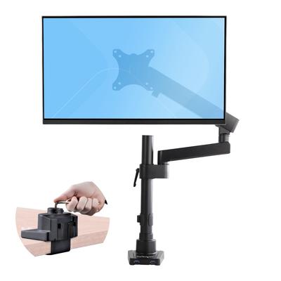 LCD-skærmarm Stangmonteringstype Klemmetype Kompatibel med VESA-standard 34-tommers skærm Udstyret med USB-hub Kabelopbevaring ARMPIVOT2USB3