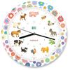 KOOKOO Kids World Yellow Animal Sounds Wall Clock with 12 Farm Animals Telling Time, Cute Wall Clock, Perfect for Kids' Rooms, Soothing Sounds